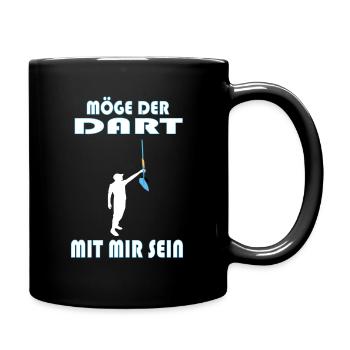 Dart Sprüche lustig Männer Motiv Darts Geschenk - Tasse einfarbig - Schwarz - Rechts