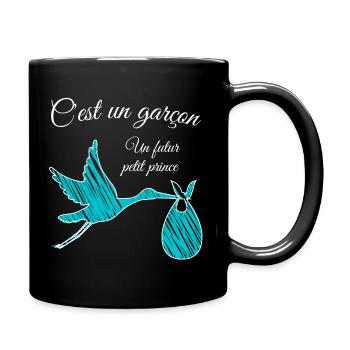 T-shirt cadeau annonce grossesse C'est un garçon ! - Mug uni - noir - Droite
