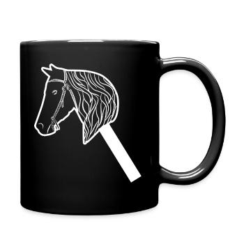 Hobby Horse Steckenpferd - Tasse einfarbig - Schwarz - Rechts