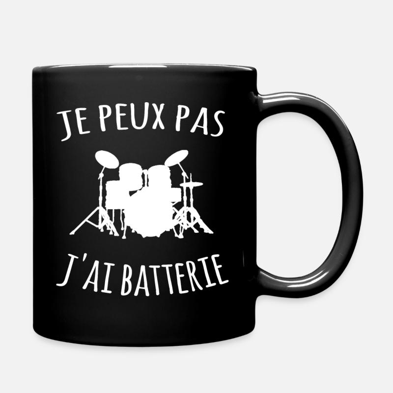 Je peux pas j'ai batterie - Mug uni - noir
