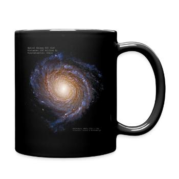 Spiral Galaxy NGC 3147 - Tasse einfarbig - Schwarz - Rechts