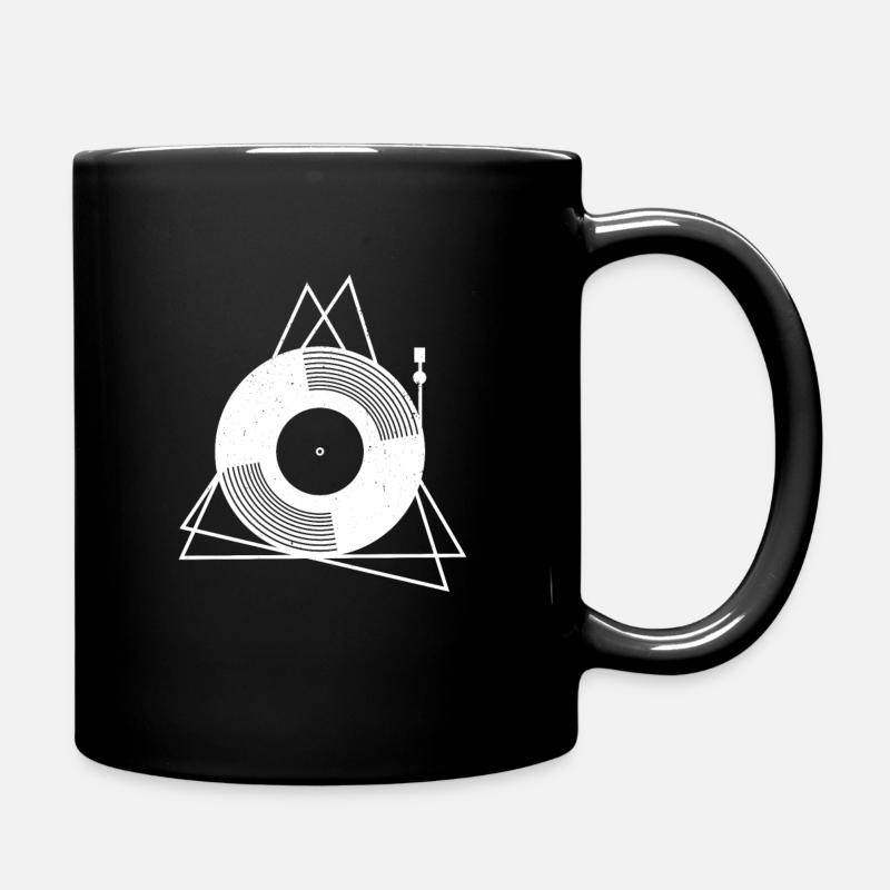 Schallplatte Schallplatten Plattenspieler Geschenk - Tasse einfarbig - Schwarz