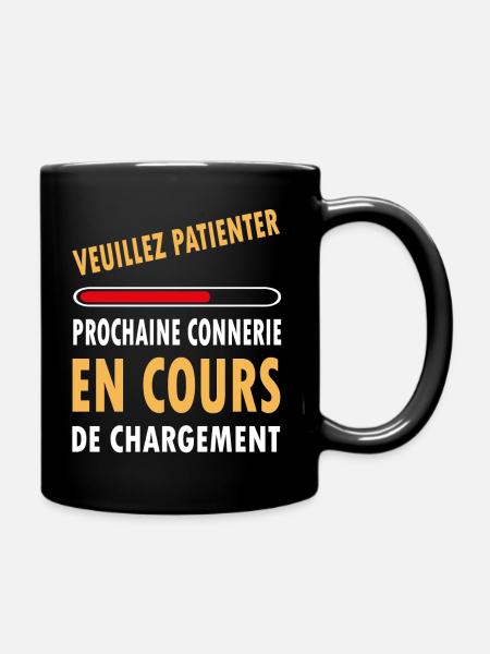 Connerie chargement cadeau humour - Mug uni - noir
