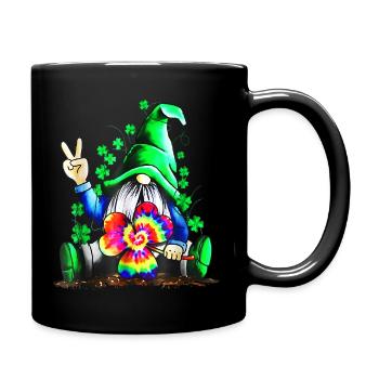 Irish Hippie Gnome - Tasse einfarbig - Schwarz - Rechts