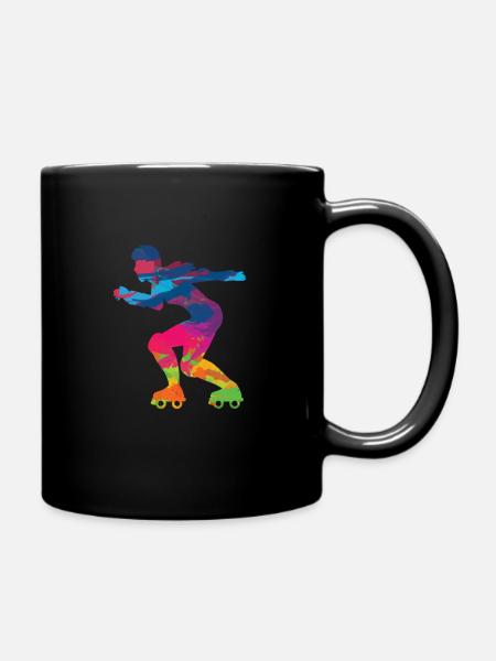 Patins en ligne patinage roller roller - Mug uni - noir
