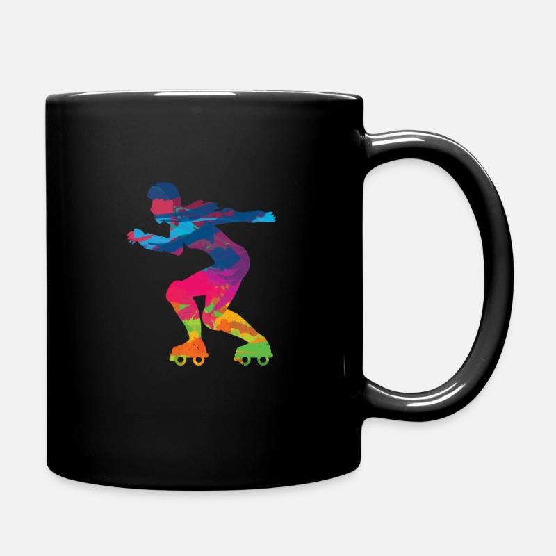 Inline-Skates Inline-Skating Rollschuhlaufen - Tasse einfarbig - Schwarz