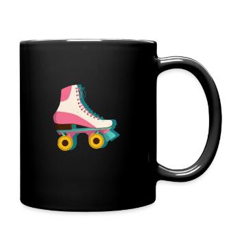 Patins en ligne patinage roller roller - Mug uni - noir - Droite