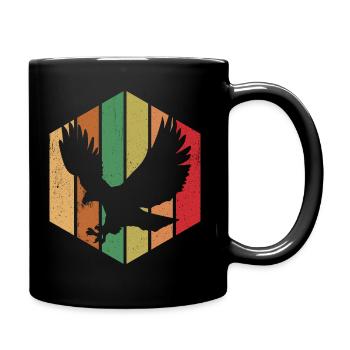 bird retro Graphic - Full Colour Mug - black - Right