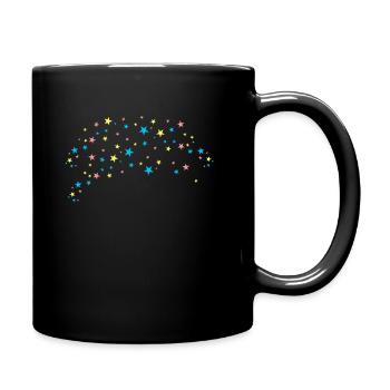 Colorful Stars Starry Sky Decoration Gift - Full Colour Mug - black - Right