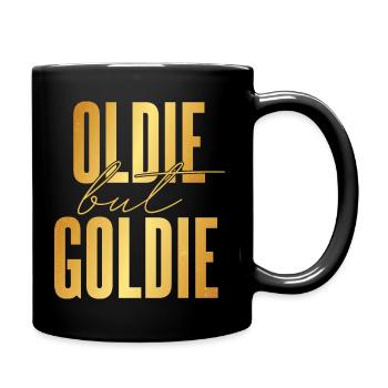 Oldie but Goldie - Tasse einfarbig - Schwarz - Rechts