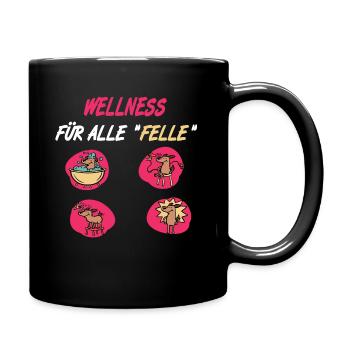 Hundefriseur, Wellness, Hundesalon, Hund Grooming - Tasse einfarbig - Schwarz - Rechts