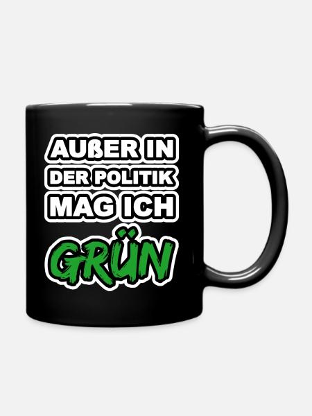 Grün - Tasse einfarbig - Schwarz