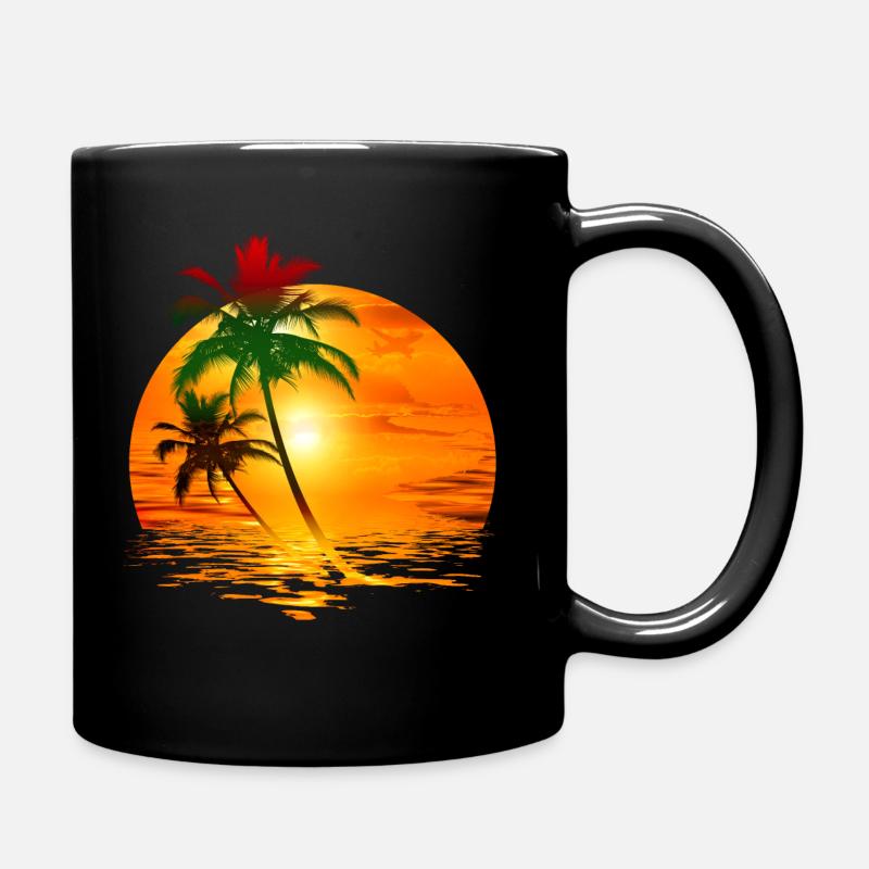 Travel Exotic Palmen Sonne - Tasse einfarbig - Schwarz
