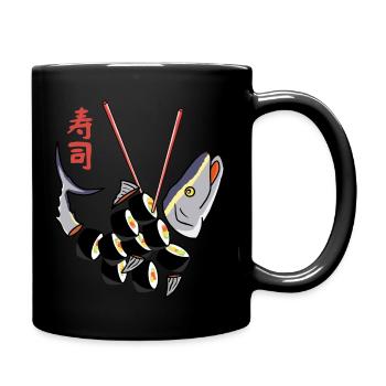 Tuna Sushi - Full Colour Mug - black - Right