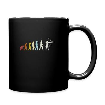 Bogenschießen Bogenschiessen Bogensport - Tasse einfarbig - Schwarz - Rechts