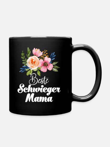 Beste Schwiegermama der Welt Schwiegermutter - Tasse einfarbig - Schwarz