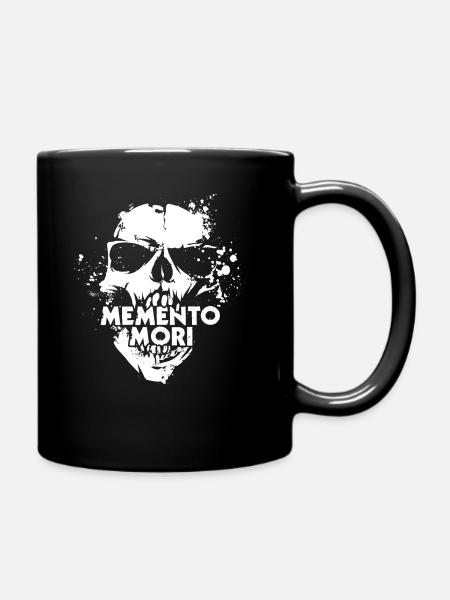 Memento Mori Schädel Stoizismus - Tasse einfarbig - Schwarz