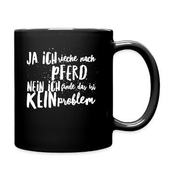 KLEINE KINDER LIEBEN PFERDE AUF DEM REITERHOF - Tasse einfarbig - Schwarz - Rechts