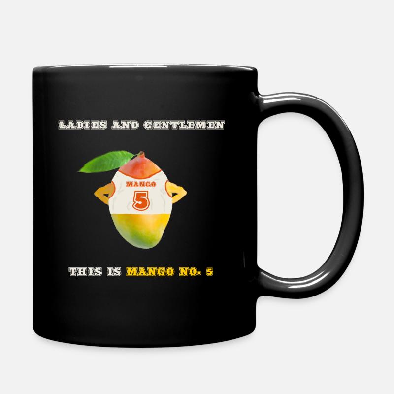 90s Sport Frucht Motiv Mango No. 5 - Tasse einfarbig - Schwarz
