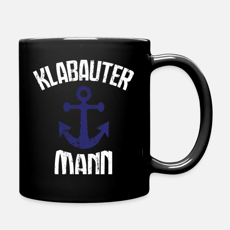 Cooles Klabautermann mit Anker Design - Tasse einfarbig - Schwarz