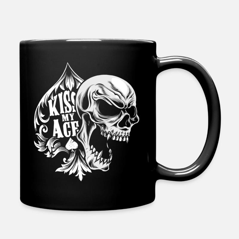 Kiss my Ace - Tasse einfarbig - Schwarz
