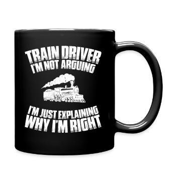 Train driver Locomotive driver Locomotive driver - Full Colour Mug - black - Right