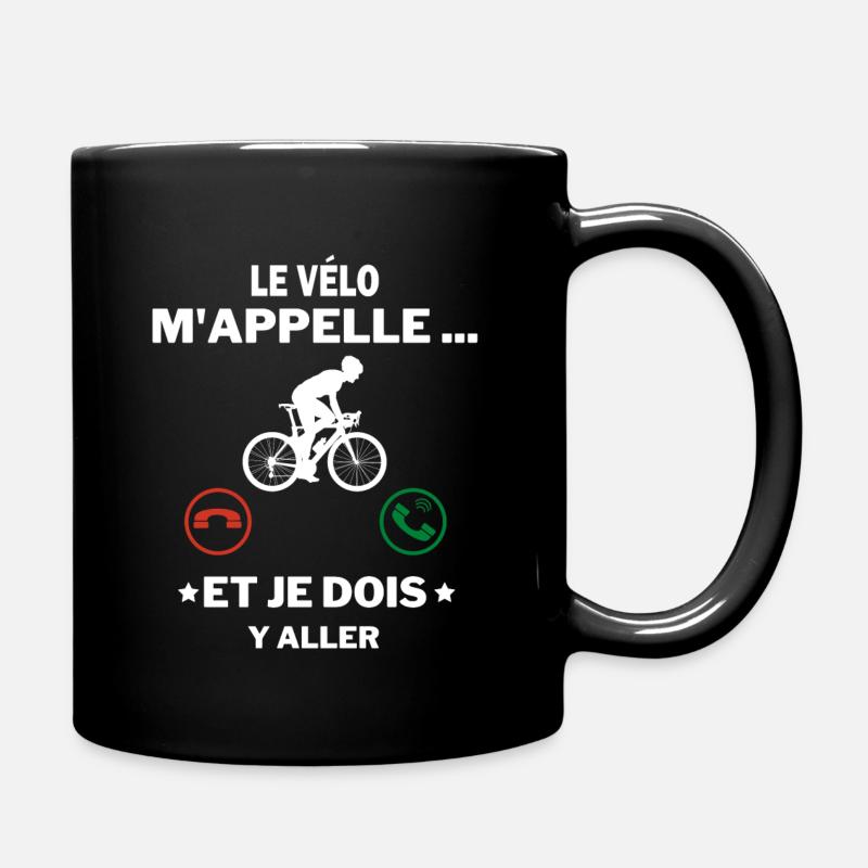 m appelle et je dois y aller phrase drole Le vélo - Mug uni - noir