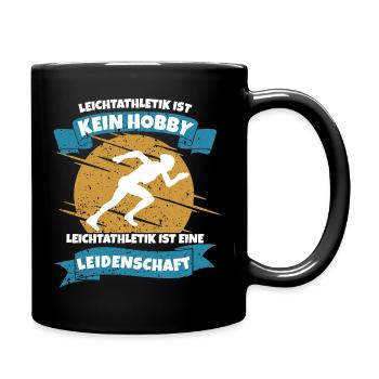 Leichtathletik - Tasse einfarbig - Schwarz - Rechts
