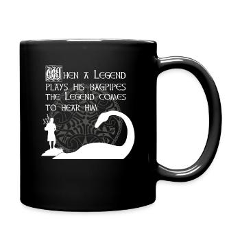 Legende - Tasse einfarbig - Schwarz - Rechts