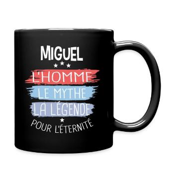 L homme le mythe la légende Miguel copie - Mug uni - noir - Droite
