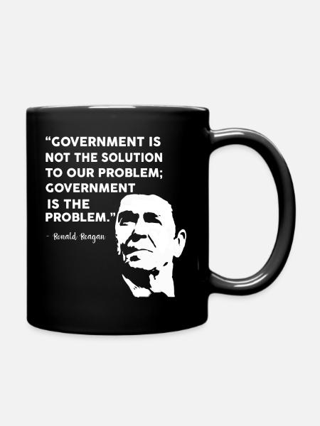 Ronald Reagan Proverbe - Mug uni - noir