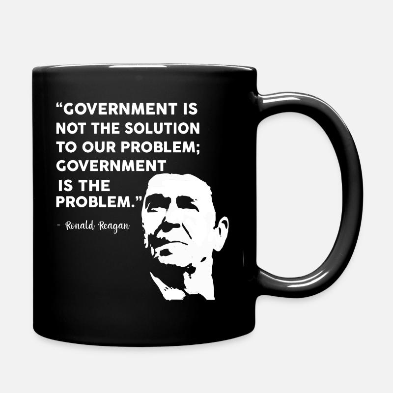 Ronald Reagan Proverbe - Mug uni - noir