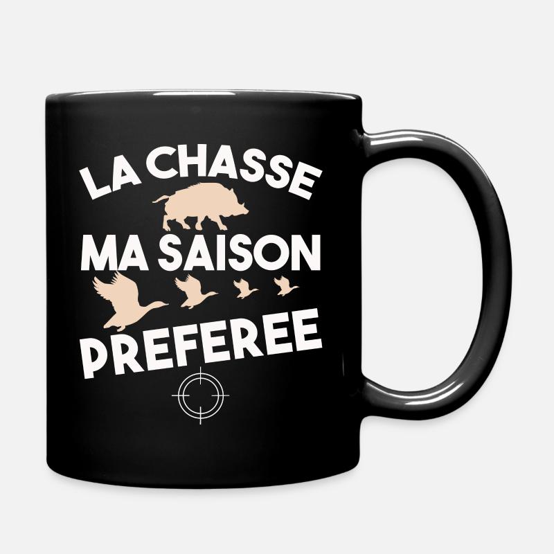 La chasse ma saison préférée. Cadeau chasseur - Mug uni - noir