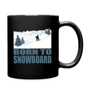Né pour le snowboard - Sports d’hiver - Mug uni - noir - Droite