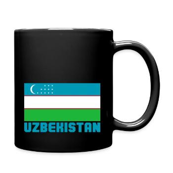 Usbekistan - Tasse einfarbig - Schwarz - Rechts