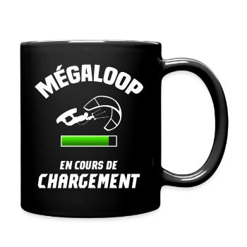 Mégaloop en cours de chargement - Mug uni - noir - Droite
