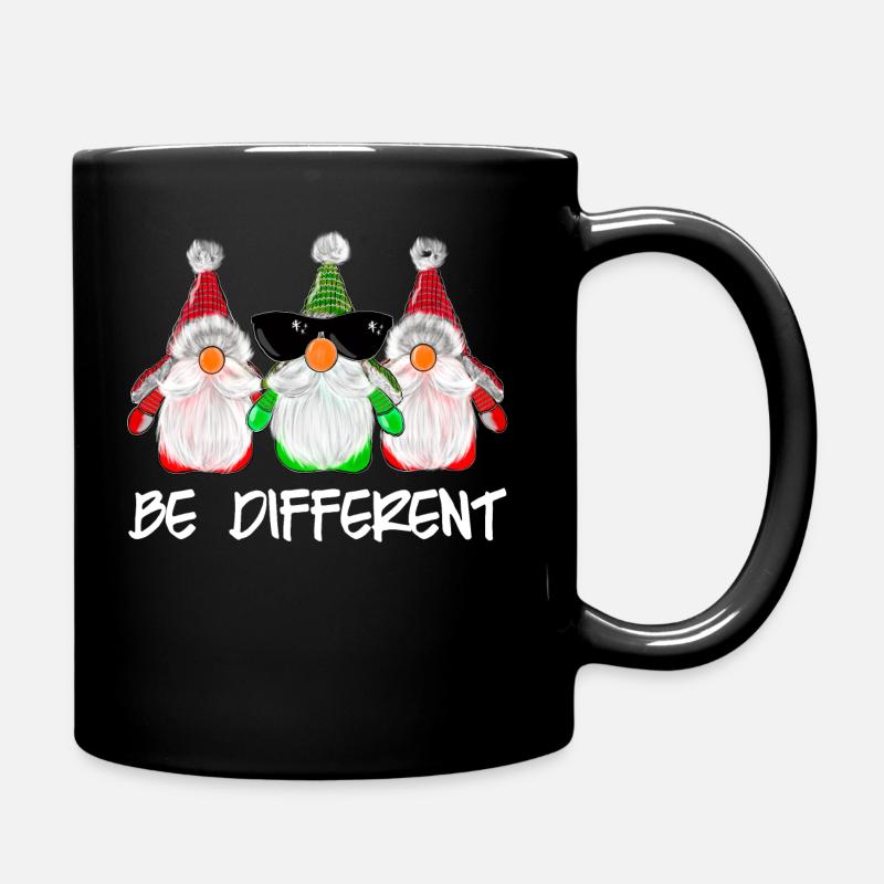 Be Different Sei anders Wichtel Weihnachten - Tasse einfarbig - Schwarz