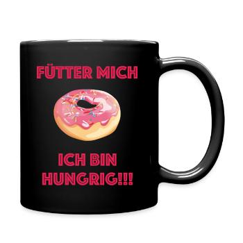 Fütter mich, ich bin hungrig!!! - Tasse einfarbig - Schwarz - Rechts