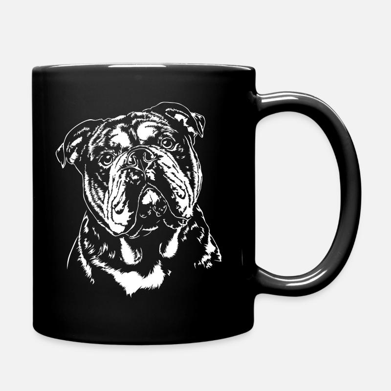 OLD ENGLISH BULLDOG Portrait Hunde OEB Wilsigns - Tasse einfarbig - Schwarz