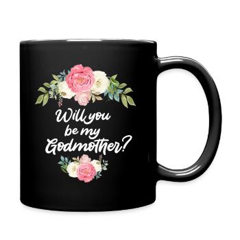 Voulez-vous demander à ma marraine sa marraine - Mug uni - noir - Droite