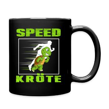 runner schildkröte speed kröte läuft leichtathlet - Tasse einfarbig - Schwarz - Rechts