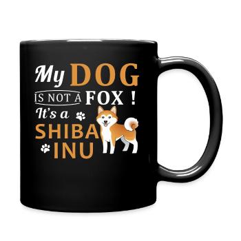 Mein Shiba Inu kein Fuchs - Tasse einfarbig - Schwarz - Rechts