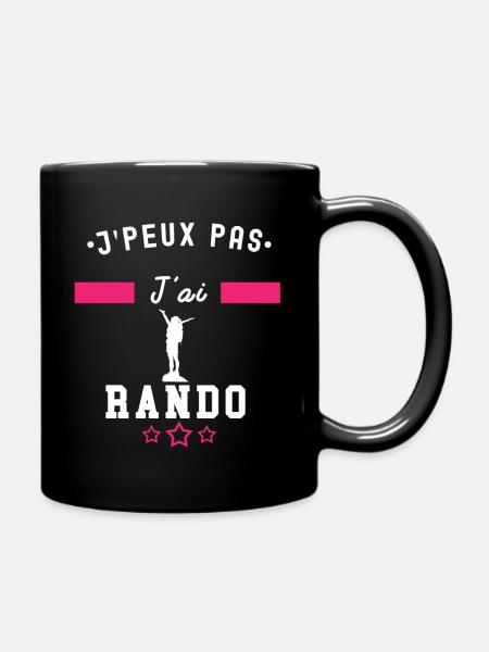 je peux pas j'ai rando femme - Mug uni - noir