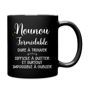 Nounou formidable,citation Nourrice - Mug uni - noir - Droite