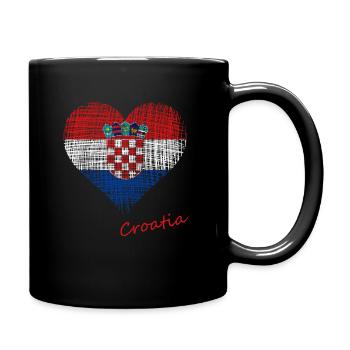 Croatia - Tasse einfarbig - Schwarz - Rechts