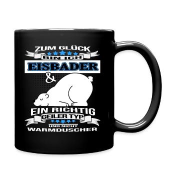 eisbad winterbader eisbader richtig geiler typ ice - Tasse einfarbig - Schwarz - Rechts