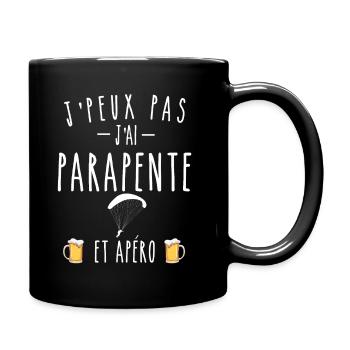 parapente et apéro - Mug uni - noir - Droite