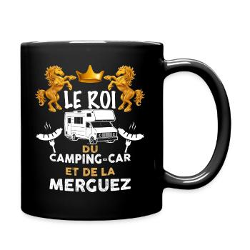 Roi du camping-car roi de la merguez - Mug uni - noir - Droite
