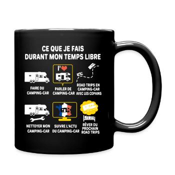 Camping car passion camping-car Humour cariste - Mug uni - noir - Droite
