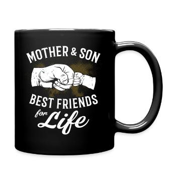 Mother And Son - Best Friends For Life - Full Colour Mug - black - Right